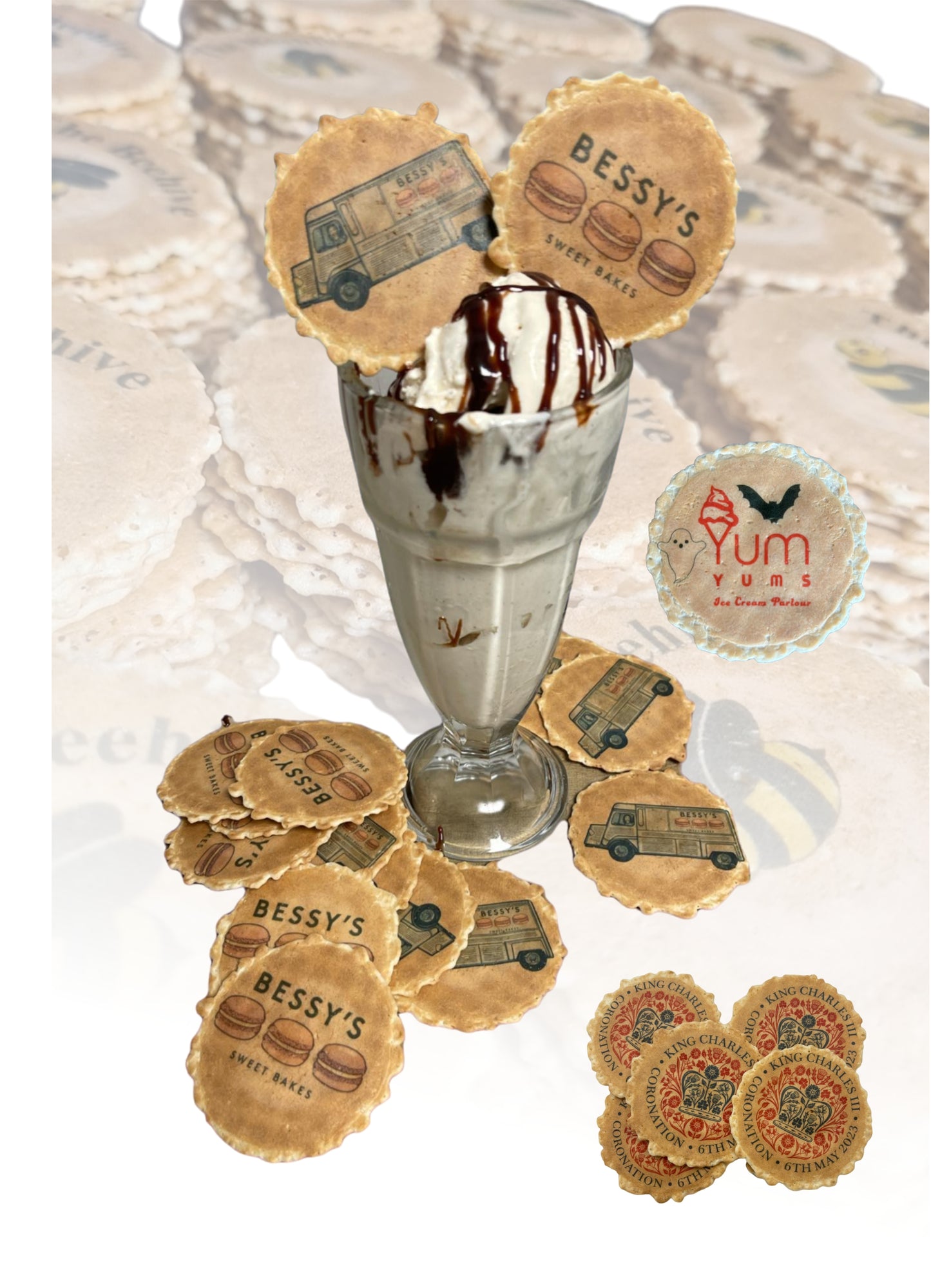 Printed Ice Cream Wafer Discs
